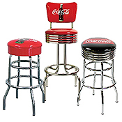 Coca Cola Barstools-Booths, stools, chairs and other classic Coca Cola seating.