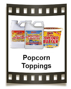 Odell's popcorn popping oils, popcorn salt, popcorn butter, and many flavors of popcorn seasonings.